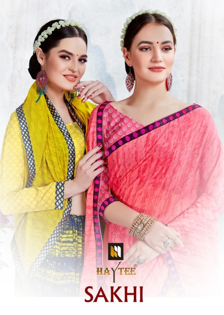 Sakhi By Haytee Casual Wear Printed Saree Catalogue