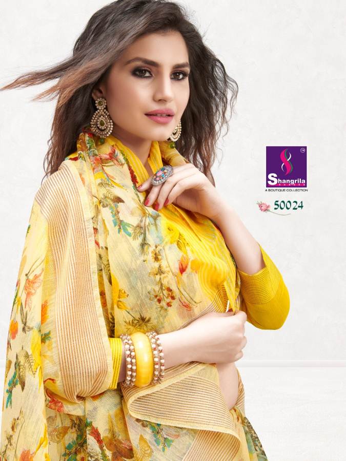 Jaipuri Linen By Shangrila Designers Line Cotton Sarees Catalogue