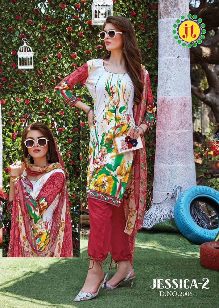 Jessica Vol 2 By Jt Printed Cotton Dress Material Catalogue