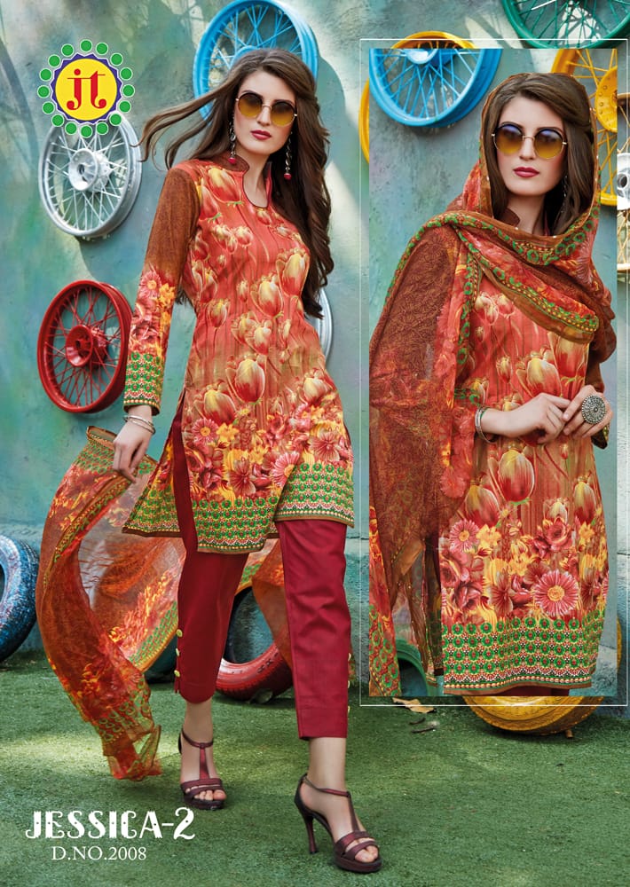 Jessica Vol 2 By Jt Printed Cotton Dress Material Catalogue
