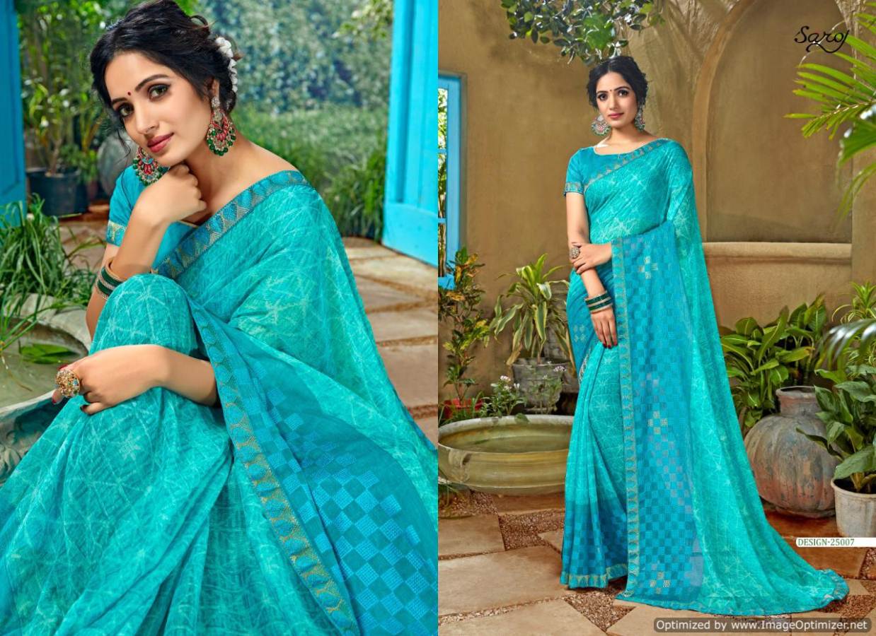 Julie Vol 5 By Saroj Printed Chiffon Saree Catalogue