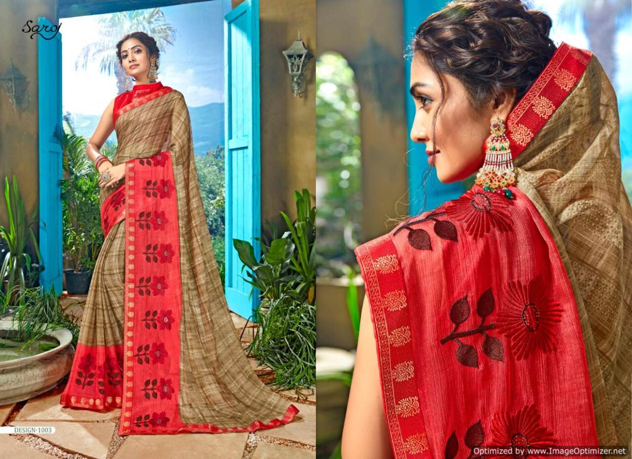 Julie Vol 5 By Saroj Printed Chiffon Saree Catalogue