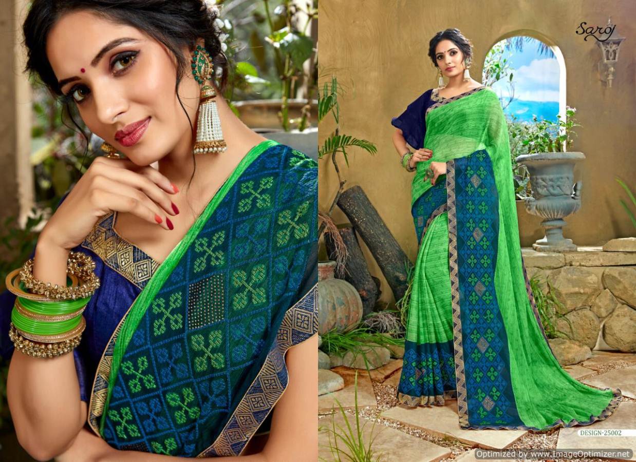 Julie Vol 5 By Saroj Printed Chiffon Saree Catalogue