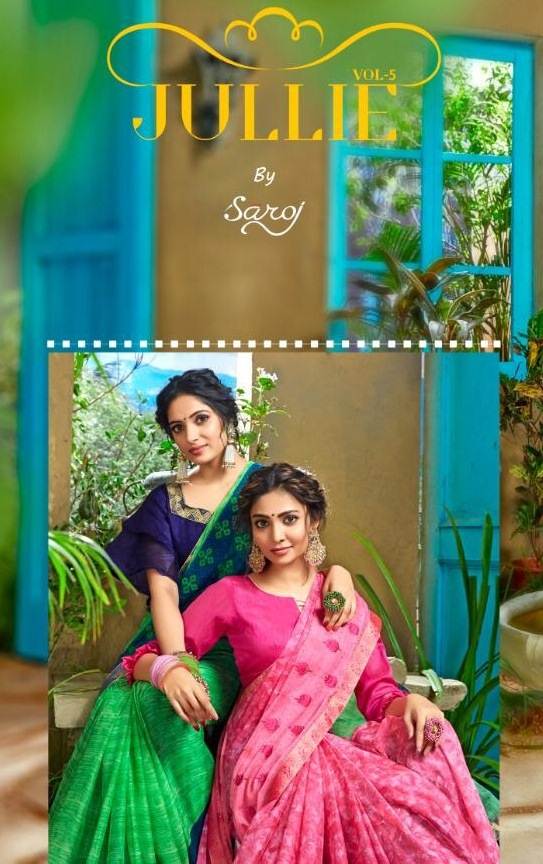 Julie Vol 5 By Saroj Printed Chiffon Saree Catalogue