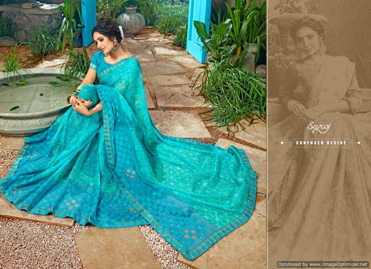 Julie Vol 5 By Saroj Printed Chiffon Saree Catalogue