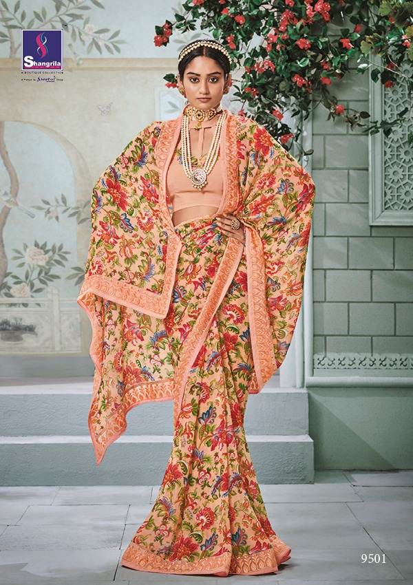 Kaamini Vol 11 By Shangrila Printed Sarees Catalogue