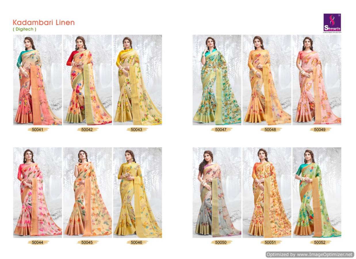 Kadambari By Shangrila Digital Printed Sarees Catalogue