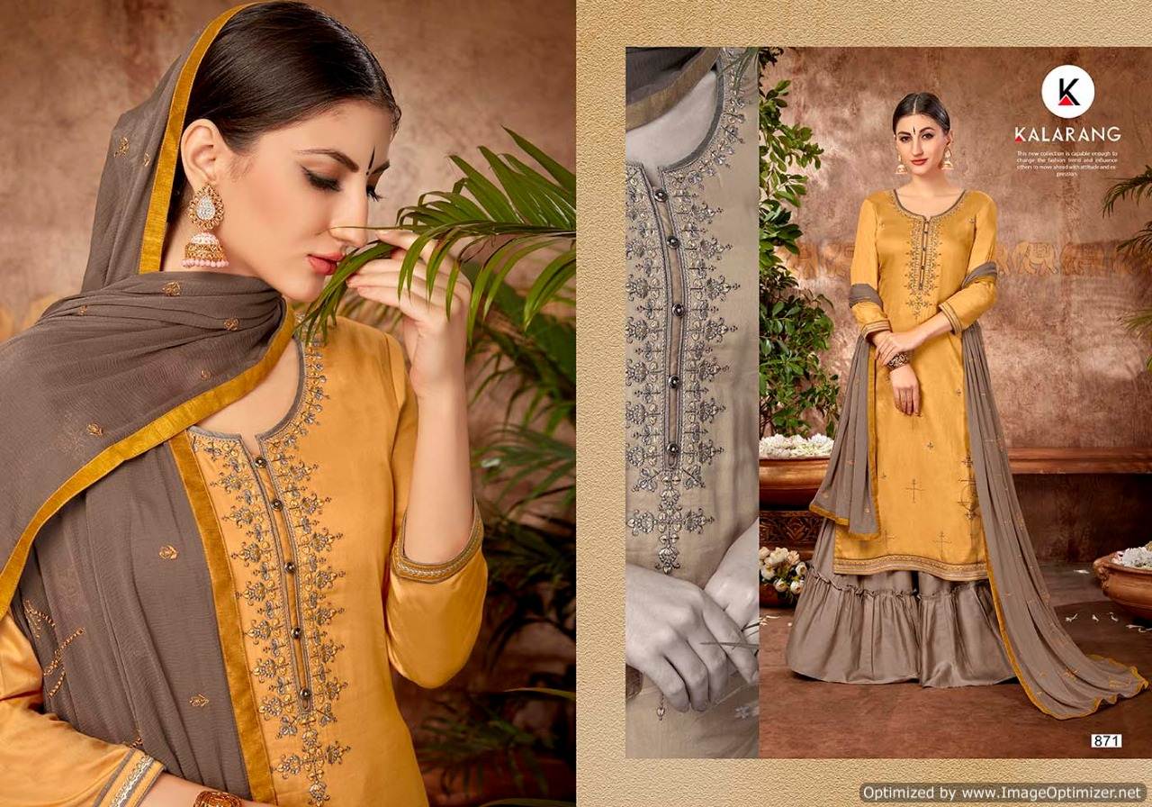 Umbrella By Kalarang Pure Jam Silk Cotton Salwar Suits