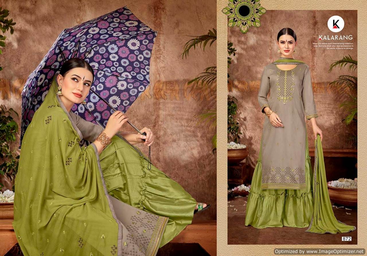 Umbrella By Kalarang Pure Jam Silk Cotton Salwar Suits