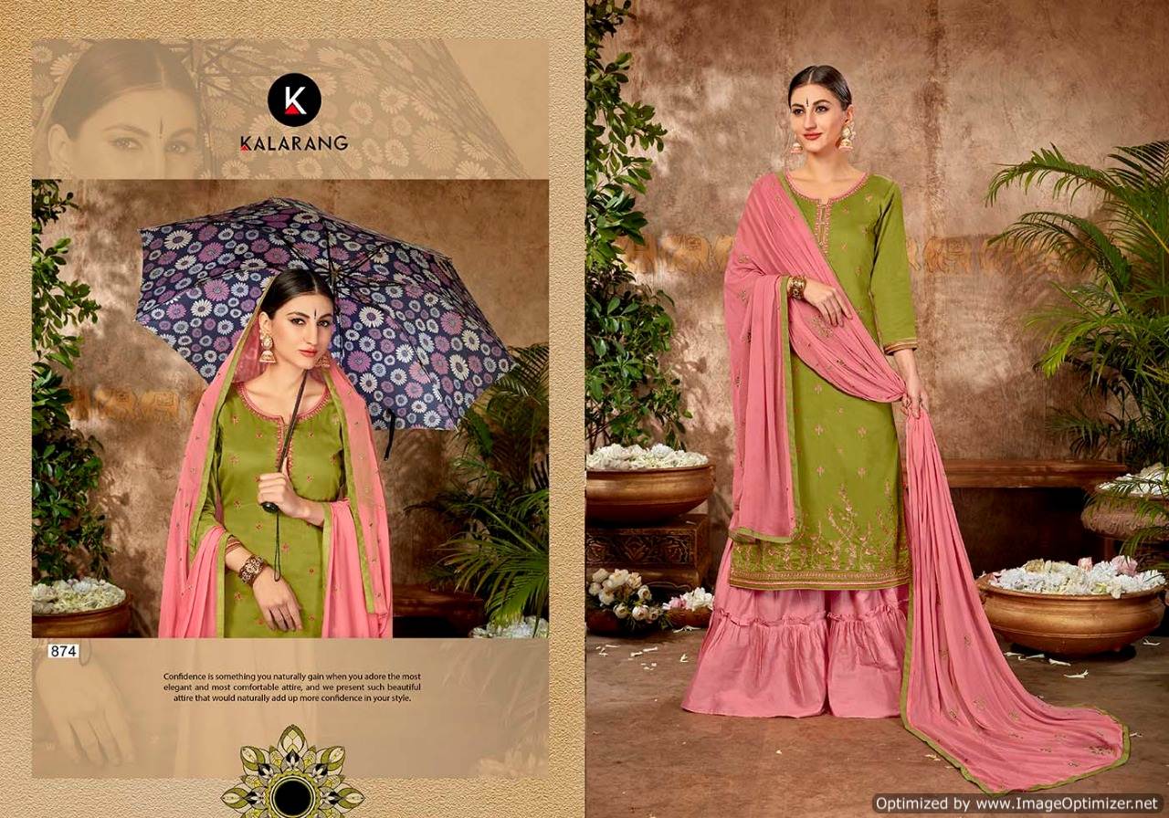 Umbrella By Kalarang Pure Jam Silk Cotton Salwar Suits