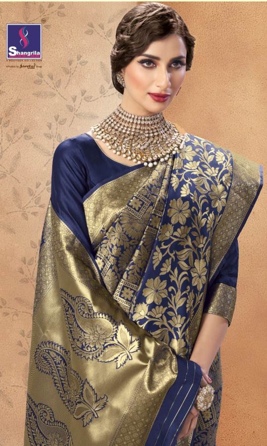 Komal By Shangrila  Silk Designer Festive Wear Silk Saree Catalogue