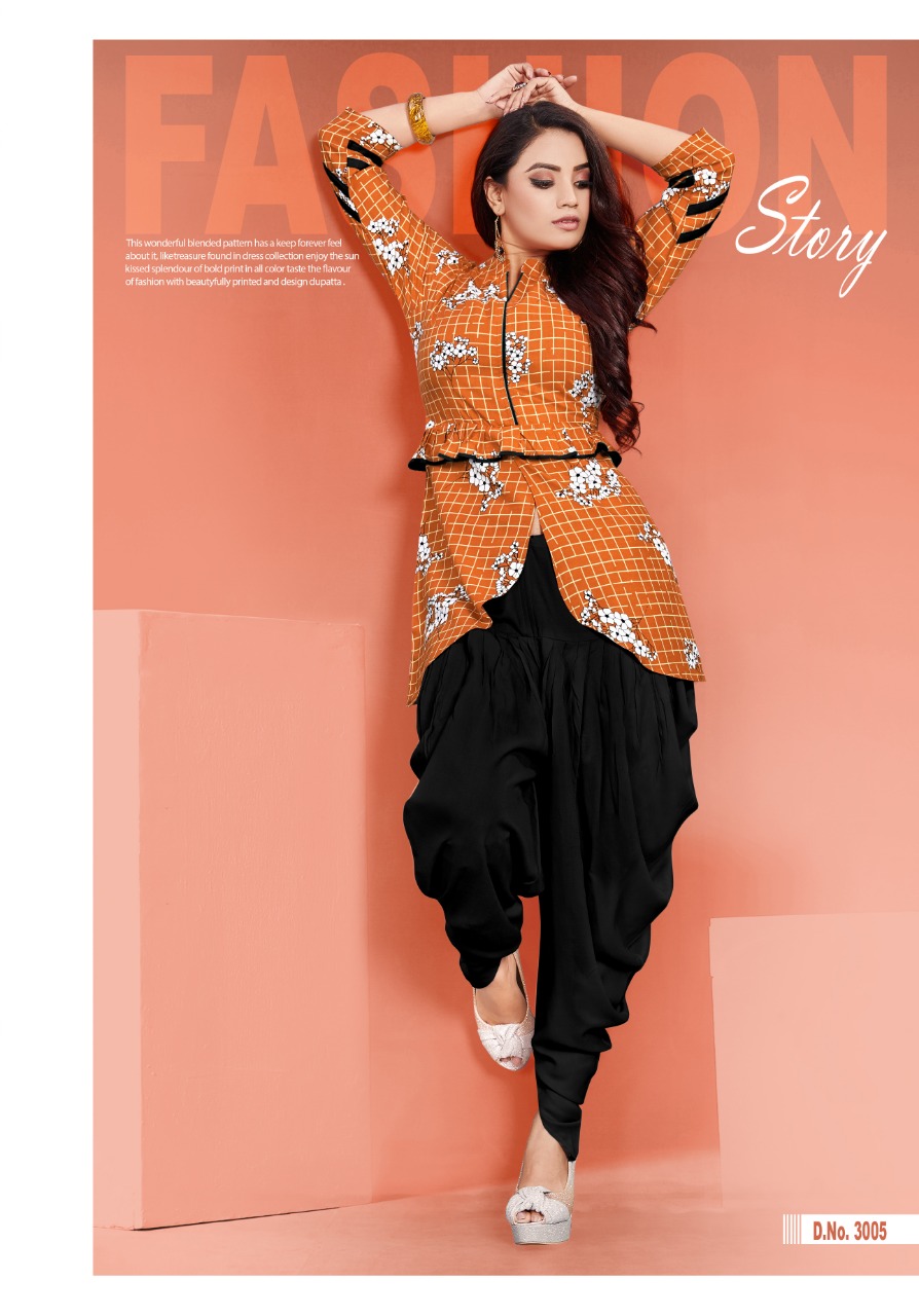 Laadki Lifestyle Vol 3 By Shreenath Creaction Designers Heavy Rayon Dhoti With Top Catalogue