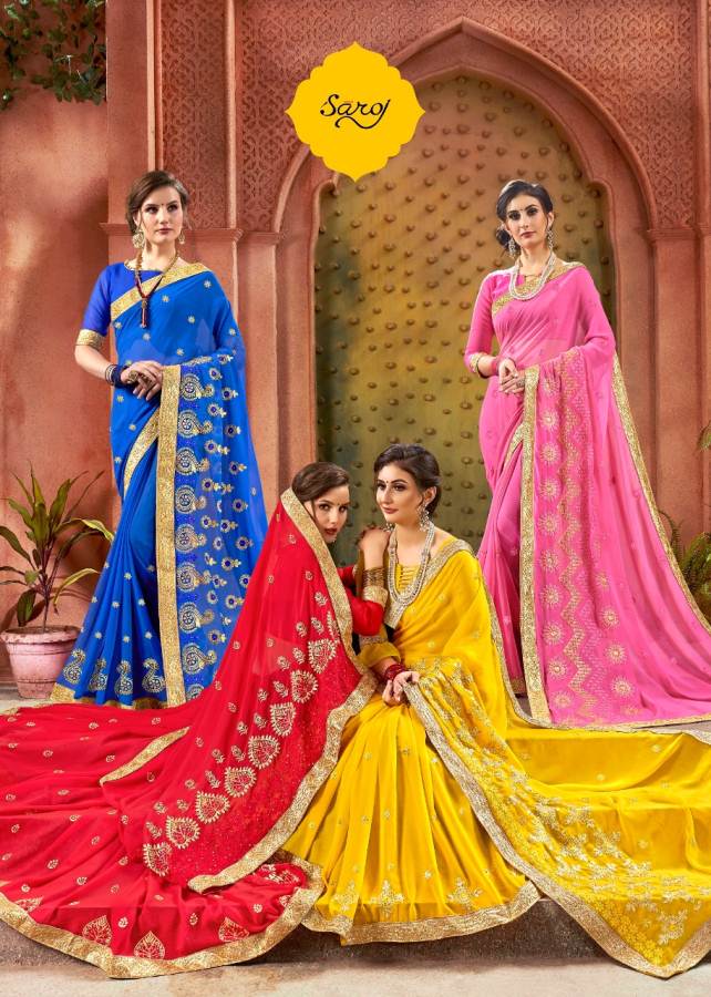 Man Mohini By Saroj Designer Wedding Wear Sarees Catalogue
