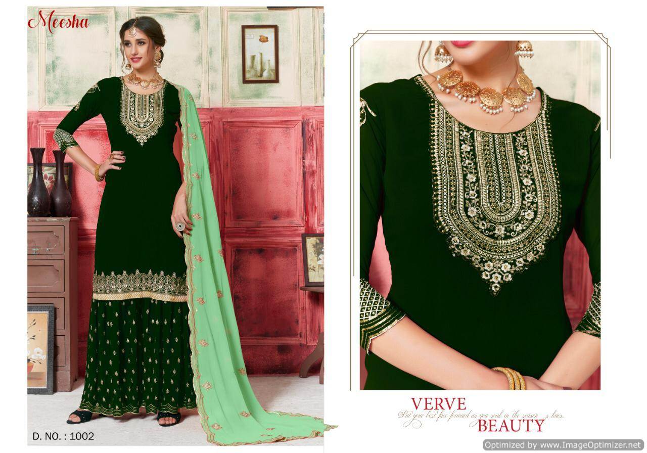 Meesha Vol 1 By Kesari Georgette Sharara Suits Collection
