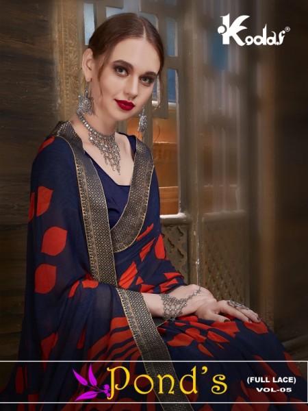 Ponds Vol 5 By Kodas  Georgette Printed Sarees Catalogue