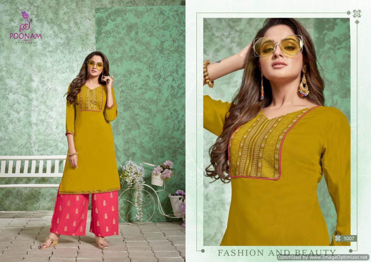 Punjaban Plazo By Poonam  Pure Muslin Designer Kurtis Catalogue