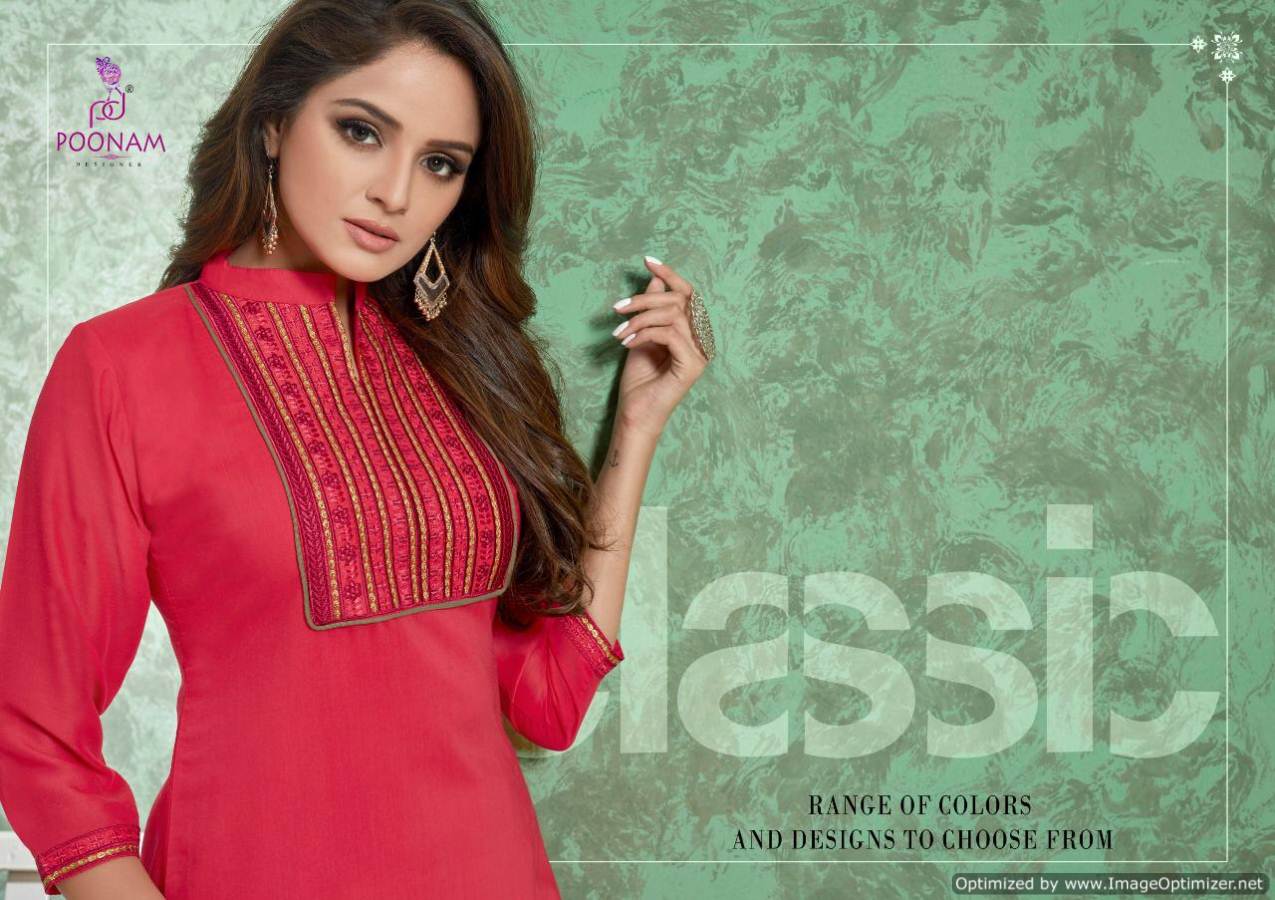 Punjaban Plazo By Poonam  Pure Muslin Designer Kurtis Catalogue