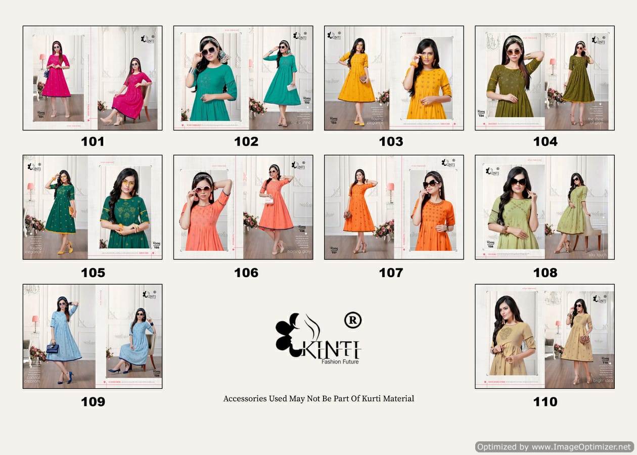 Rang Varsha By Kinti Rayon Designer Printed Kurti Collection