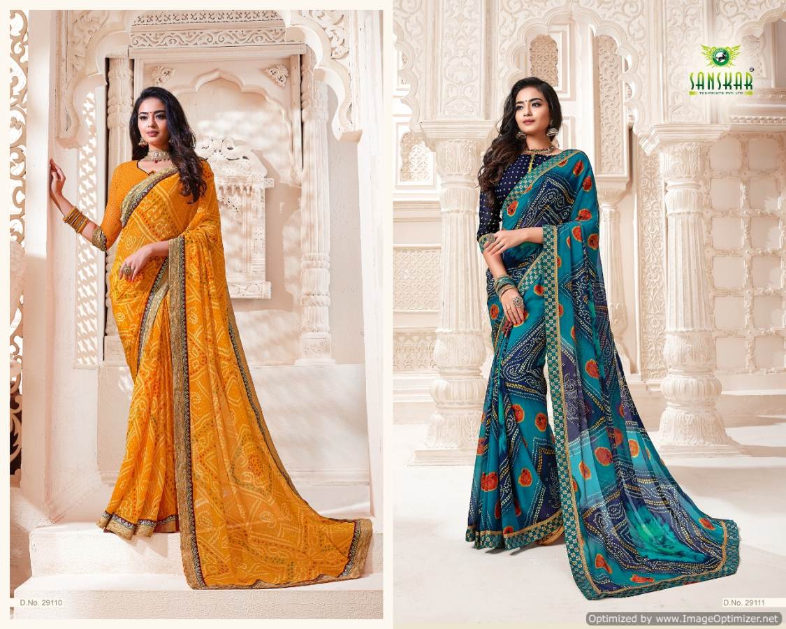 Resham Ki Dor By Sanskar Designer Georgette Saree Collection