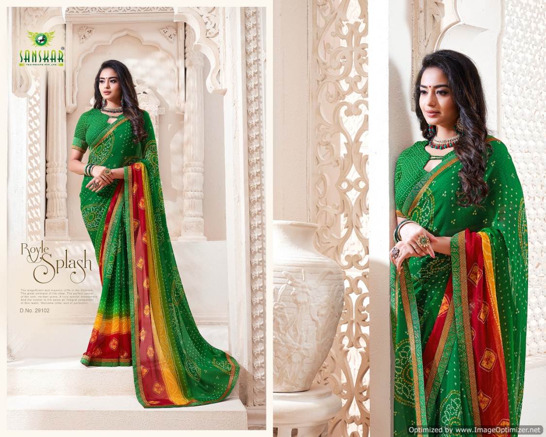 Resham Ki Dor By Sanskar Designer Georgette Saree Collection