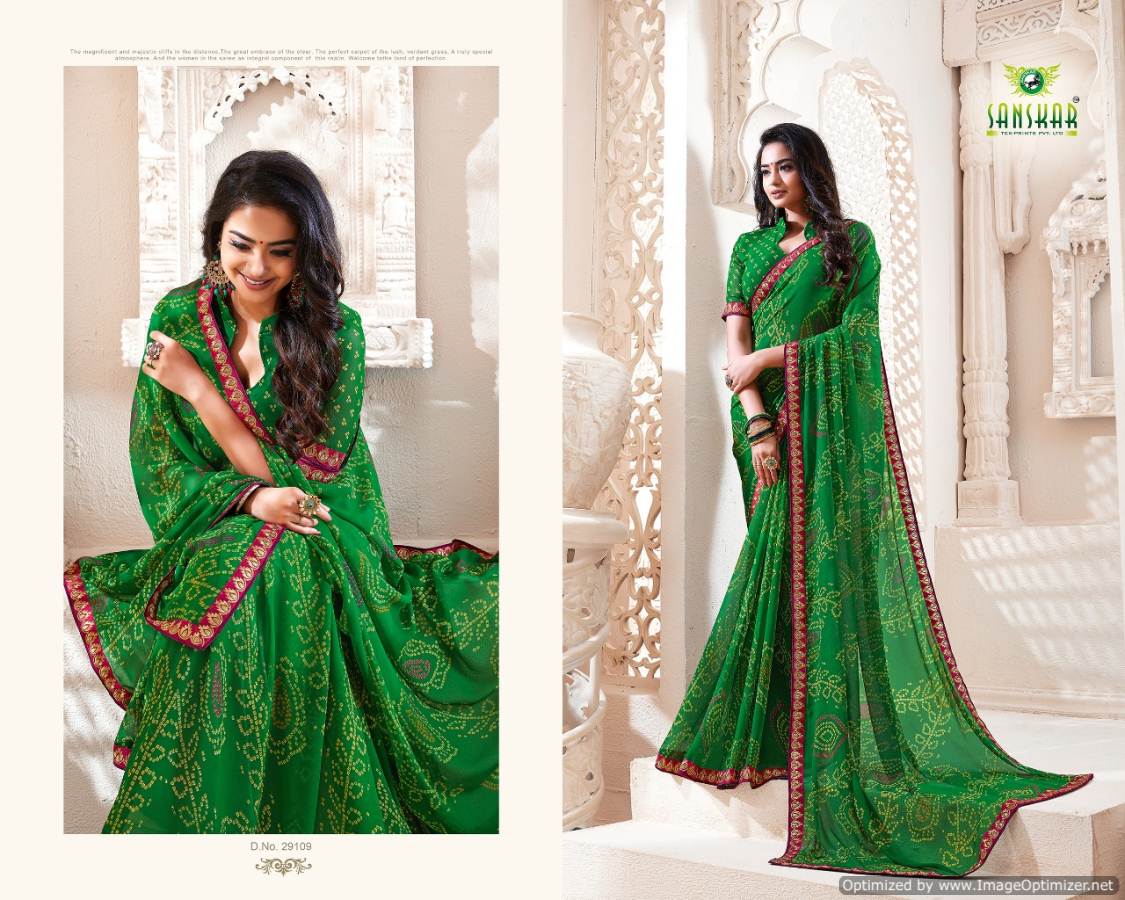Resham Ki Dor By Sanskar Designer Georgette Saree Collection