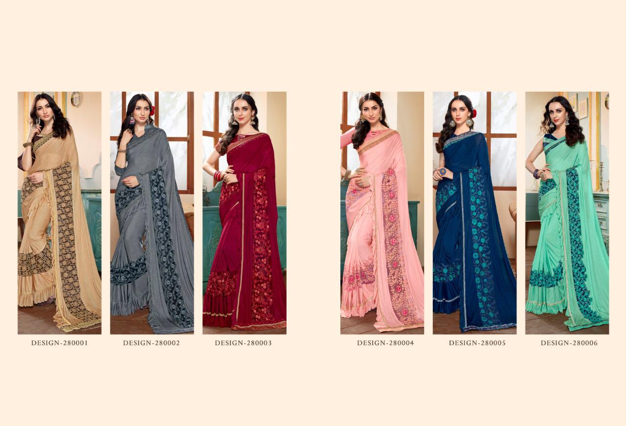 Richie Rich By  Saroj Designer Lycra Sarees Catalogue