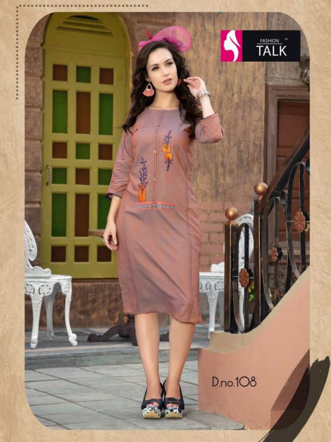 Rose Berryy By Fashion Talk Heavy Rayon Casual Wear Kurtis Catalogue