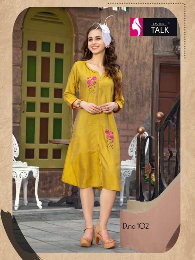 Rose Berryy By Fashion Talk Heavy Rayon Casual Wear Kurtis Catalogue