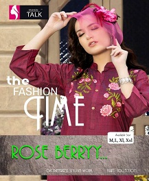 Rose Berryy By Fashion Talk Heavy Rayon Casual Wear Kurtis Catalogue