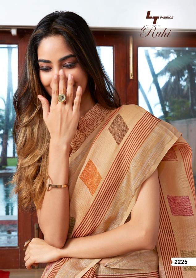 Ruhi By Lt Linen Silk Designer Printed Saree Catalogue