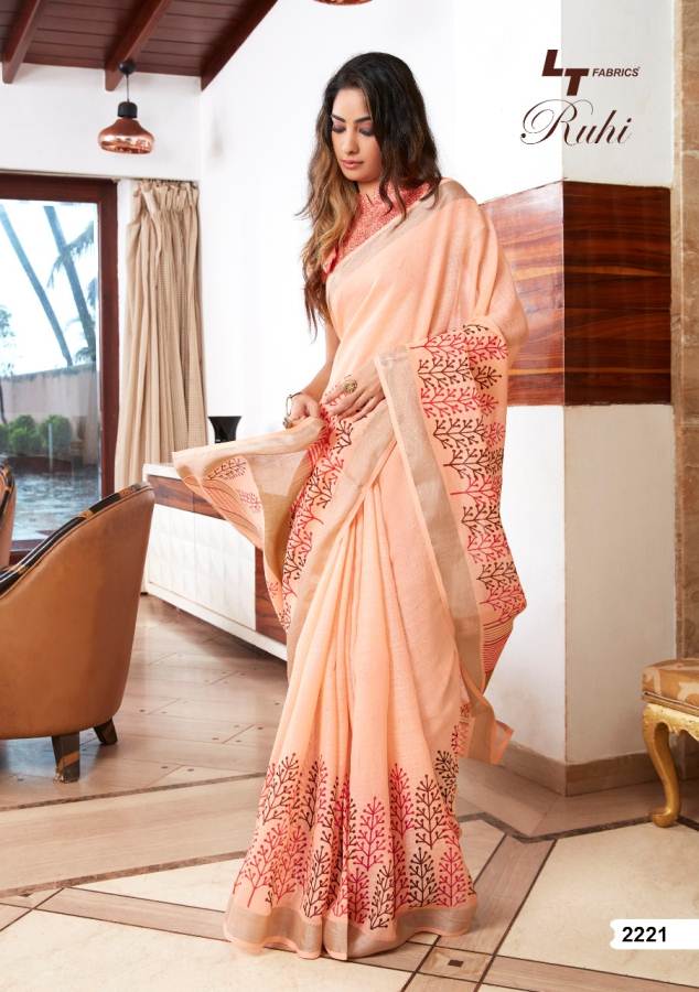 Ruhi By Lt Linen Silk Designer Printed Saree Catalogue