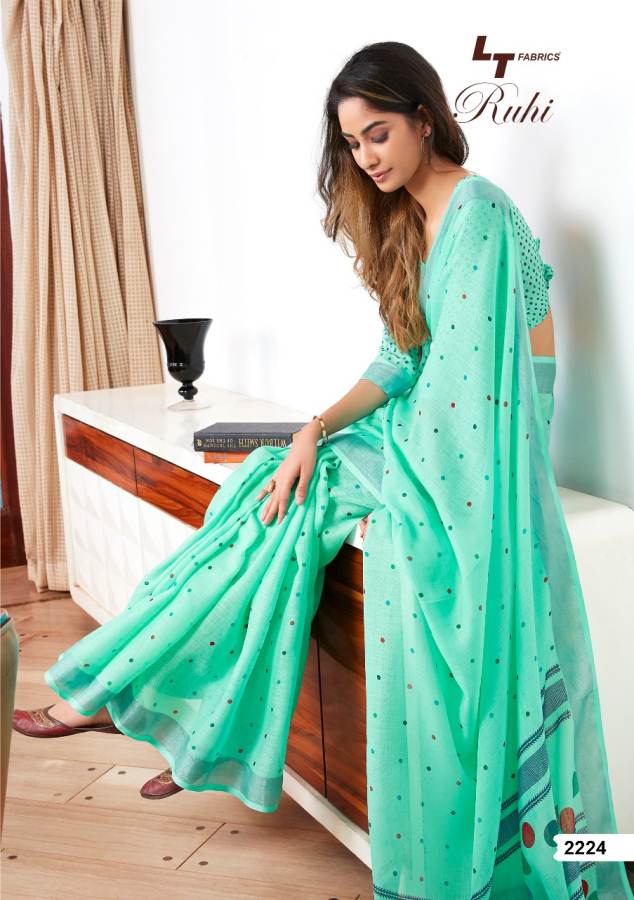 Ruhi By Lt Linen Silk Designer Printed Saree Catalogue