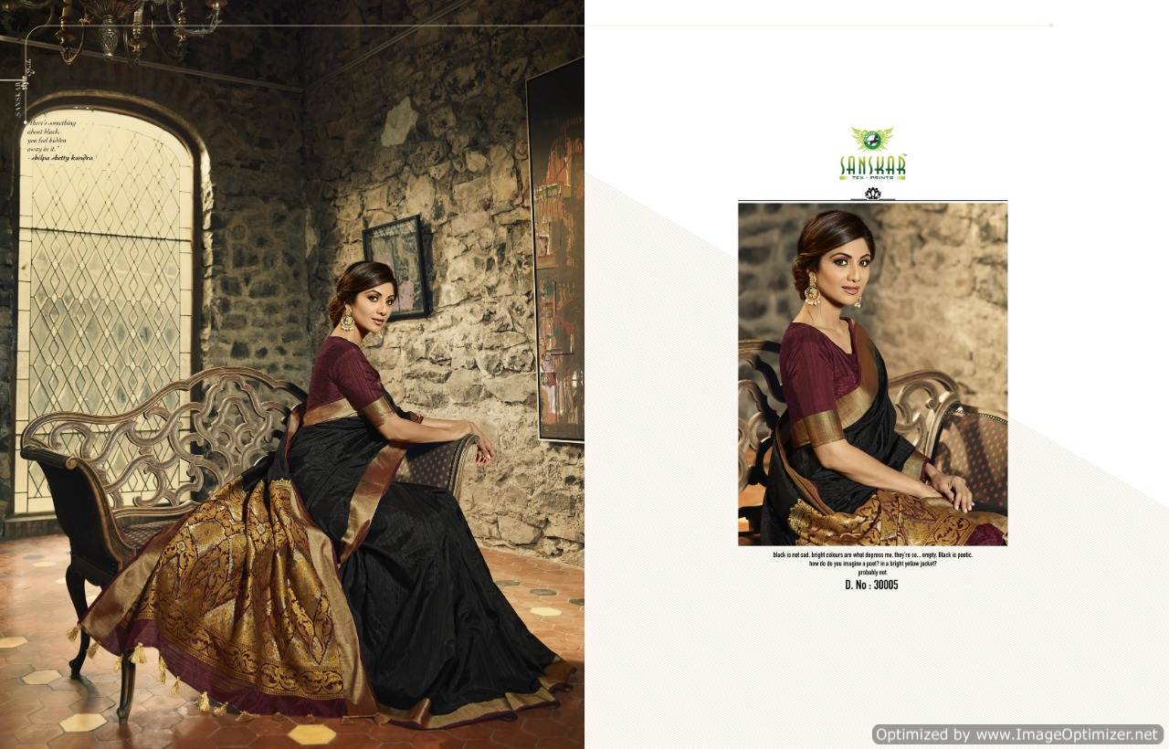 Celebrity By Sanskar Designer Silk Bollywood Saree Collection