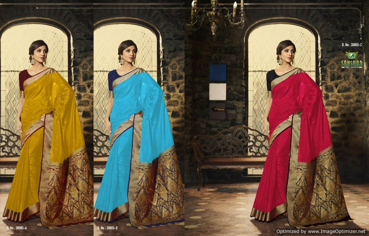 Celebrity By Sanskar Designer Silk Bollywood Saree Collection