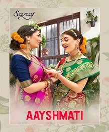 Ayushmati Banarasi Silk By Saroj Designer Saree Catalogue