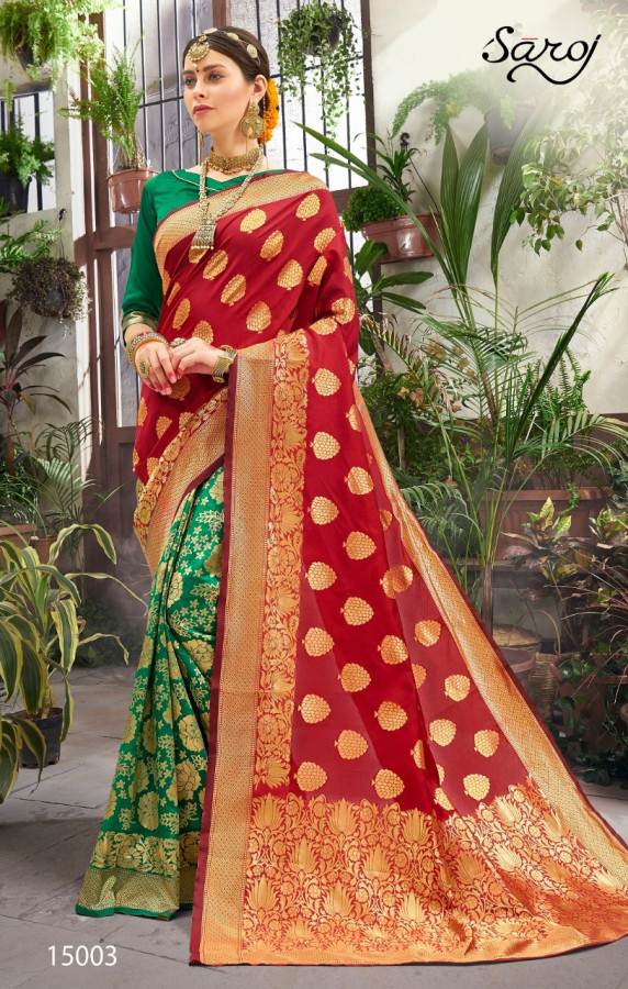 Ayushmati Banarasi Silk By Saroj Designer Saree Catalogue