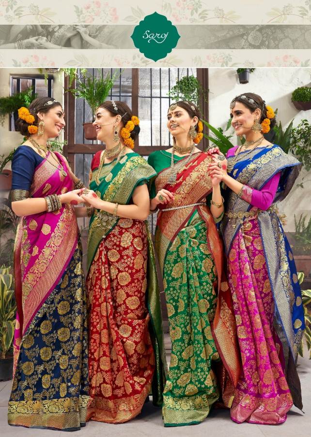 Ayushmati Banarasi Silk By Saroj Designer Saree Catalogue