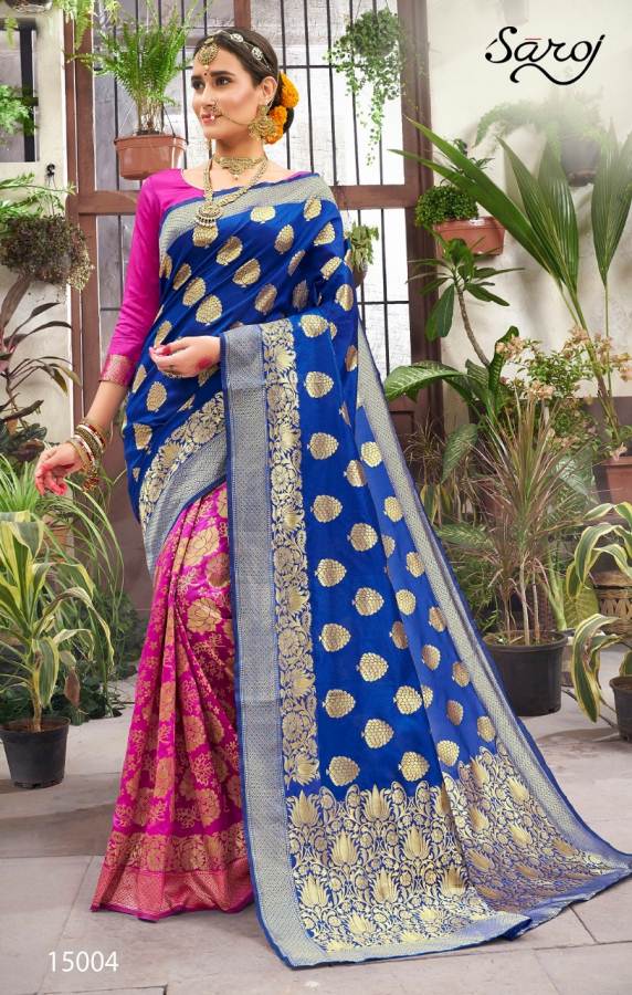 Ayushmati Banarasi Silk By Saroj Designer Saree Catalogue