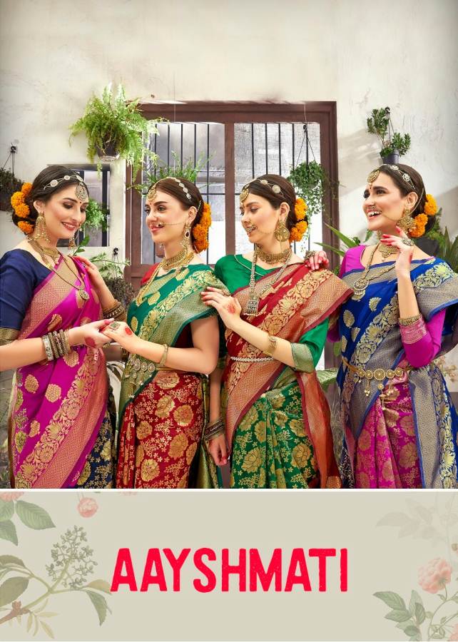 Ayushmati Banarasi Silk By Saroj Designer Saree Catalogue