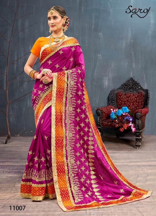 Rangvarsha  By Saroj Sana Silk Party Ware Saree Catalogue