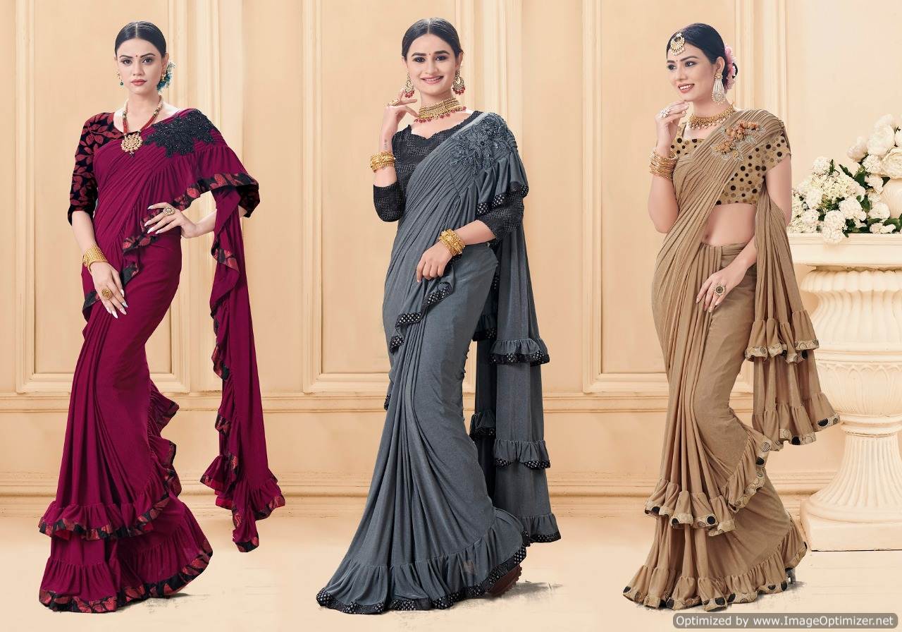 Rolex By Saroj  Designer Imported Fabric Saree Collection