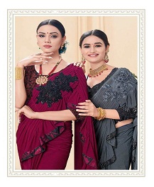 Rolex By Saroj  Designer Imported Fabric Saree Collection