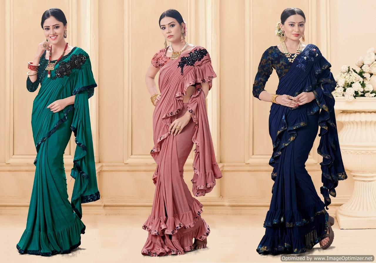 Rolex By Saroj  Designer Imported Fabric Saree Collection