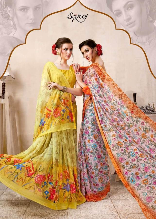 Summer By Saroj  Designs Printed Saree Catalogue