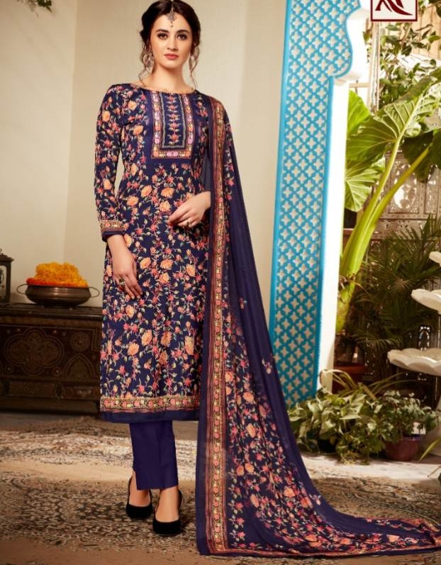 Kanish By Alok Designer Silk Crape Party Wear Dress Material Collection