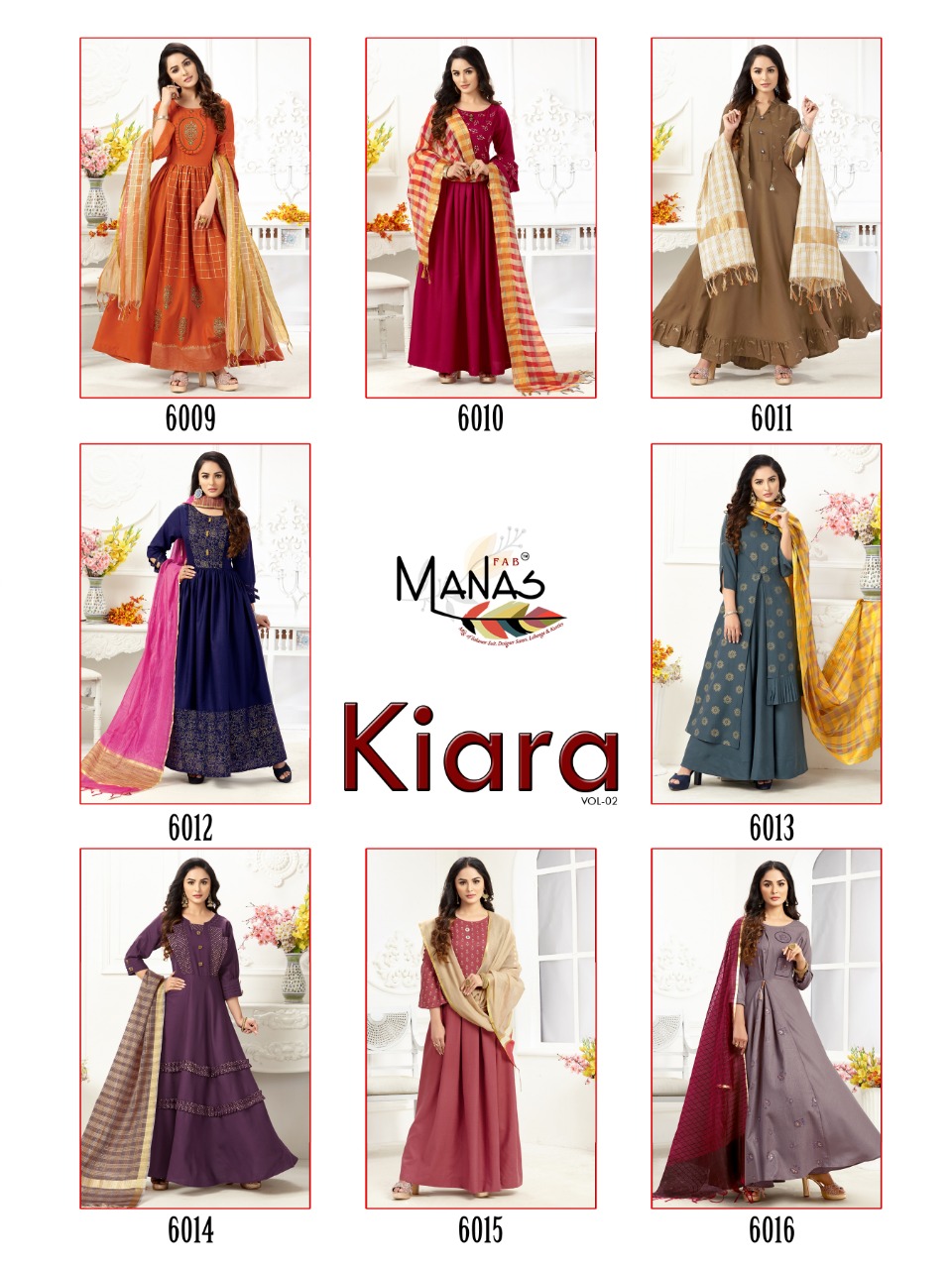 Manas Present Kiara Vol 2 Long Kurtis With Dupatta Catalogue