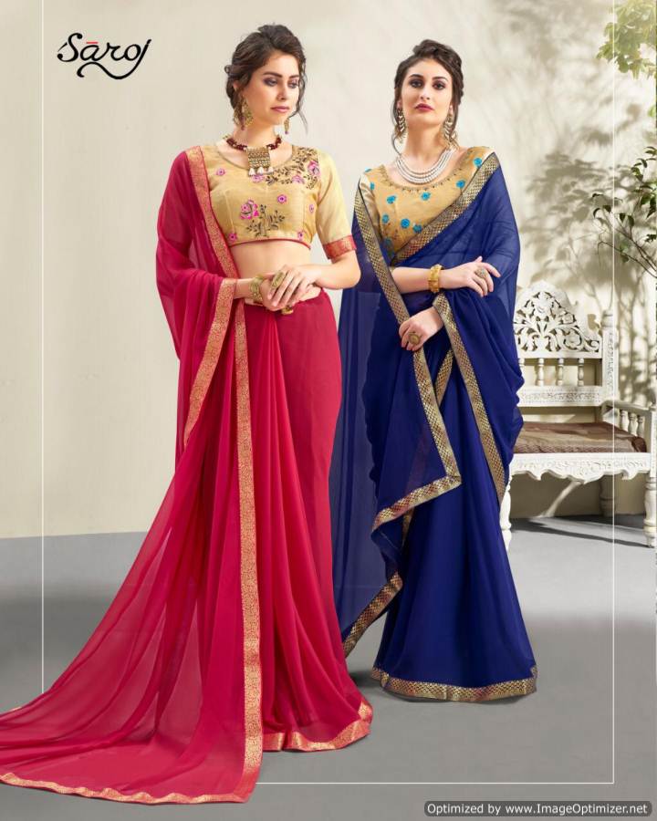 Afsana By Saroj  Georgette Printed Sarees Catalogue