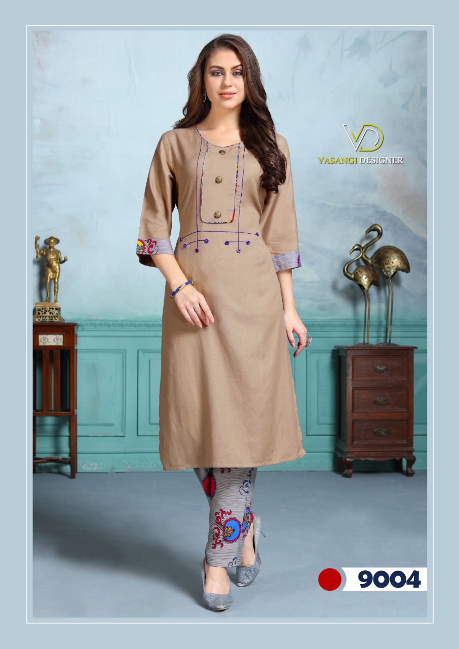 Atithi Vol 2 Present Vasangi Designer Casual Wear Kurtis With Pent Catalogue.
