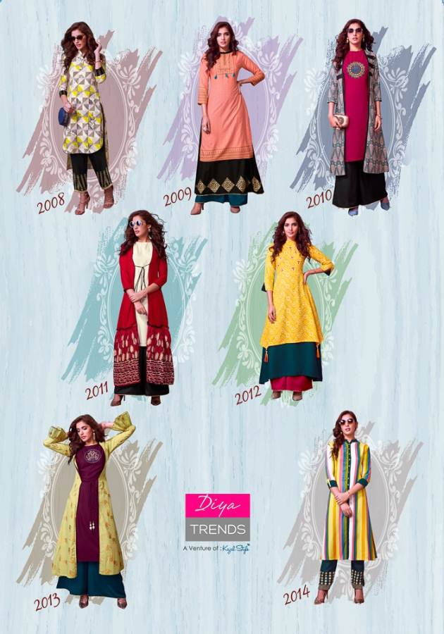 Globus City Vol 2 By Diya Trends Designer Kurti With Shrug & Bottom Collection