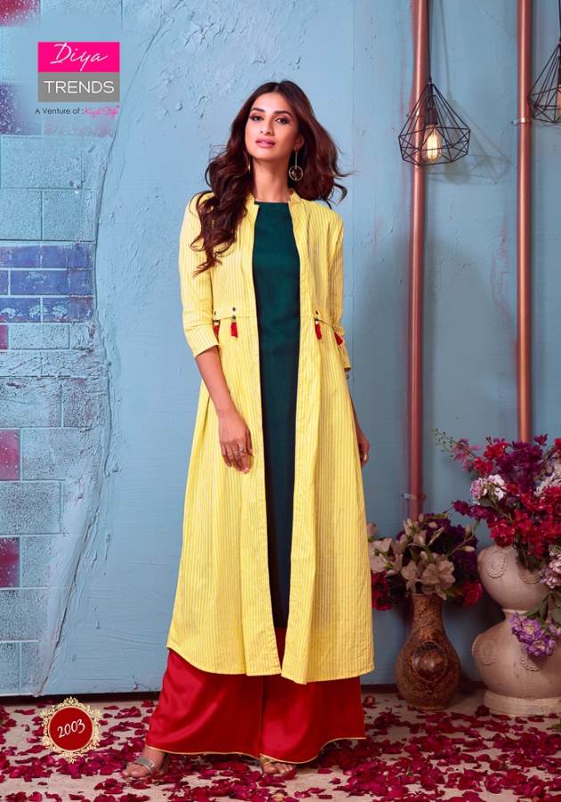 Globus City Vol 2 By Diya Trends Designer Kurti With Shrug & Bottom Collection